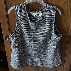 Linden Black and White Striped Tank Top